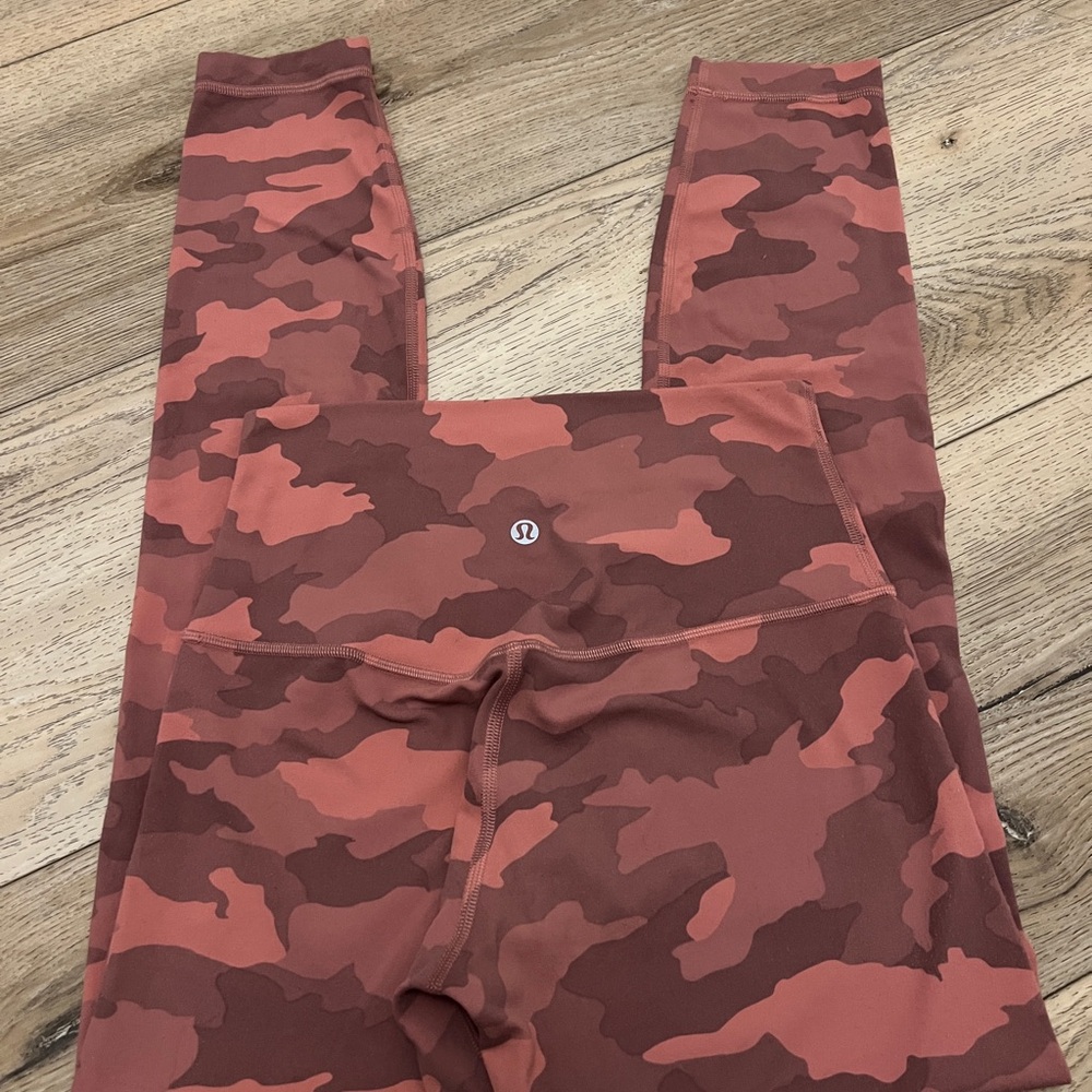 lululemon athletica Camo Leggings - Red and Brown